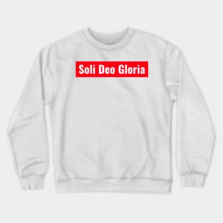 Soli Deo Gloria block shirt Minimal design Christian apparel. Crewneck Sweatshirt